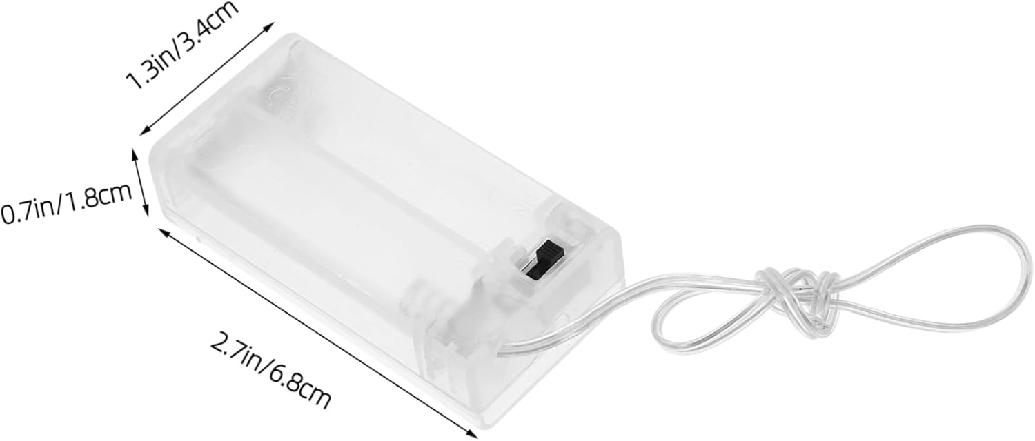 BESTonZON 40pcs Aa Battery Holders Switch for String Lights Easy to Install Wear-Resistant Battery Case for Outdoor Use Compatibility for String Light Designs