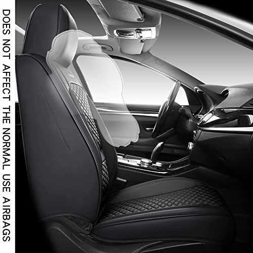 Valiwarr Full Coverage Faux Leather Car Seat Covers Full Set Fit For Cars Trucks Sedans Suvs With Waterproof Leatherette In Auto Interior Accessories (Black) #TOP4