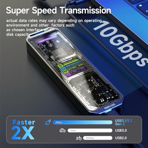 Carcasa Externa PHOTOOLEX M.2 NVMe SSD USB 3.2 Gen 2 miniatura 6