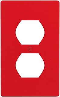 Phayah Cubierta de salida de color rojo con patrón rojo para receptáculo de placa dúplex para interruptor de luz para cocina, baño, dormitorio, decoración de granja