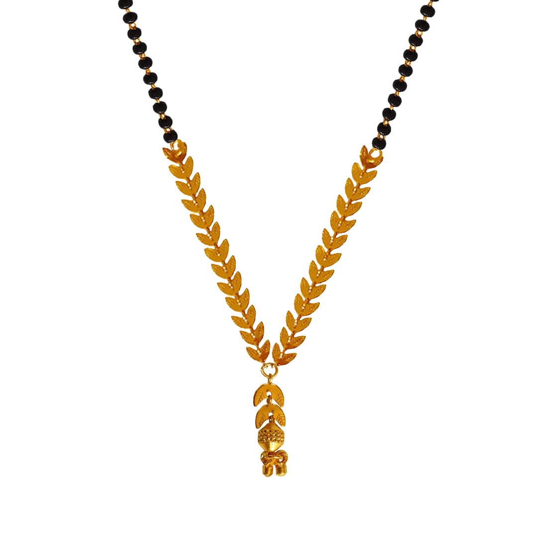 Gold Plated Butterfly Design Brass Mangalsutra for Women-image-6