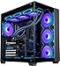 Panorama RTX 5090 Gaming Desktop PC - AMD Ryzen 9 9900X, 96GB DDR5 5600 RAM, 2x2TB NVMe Gen4 SSD, WiFi 6E + BT 5.4, HDMI, RJ45, Windows 11 Pro - Best 2025 RGB Prebuilt Tower Computer for Gamers