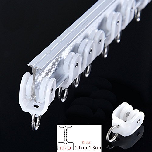 image for szdealhola Pack of 30 Pieces Plastic Pulleys Flexible Rod Curtain Rail