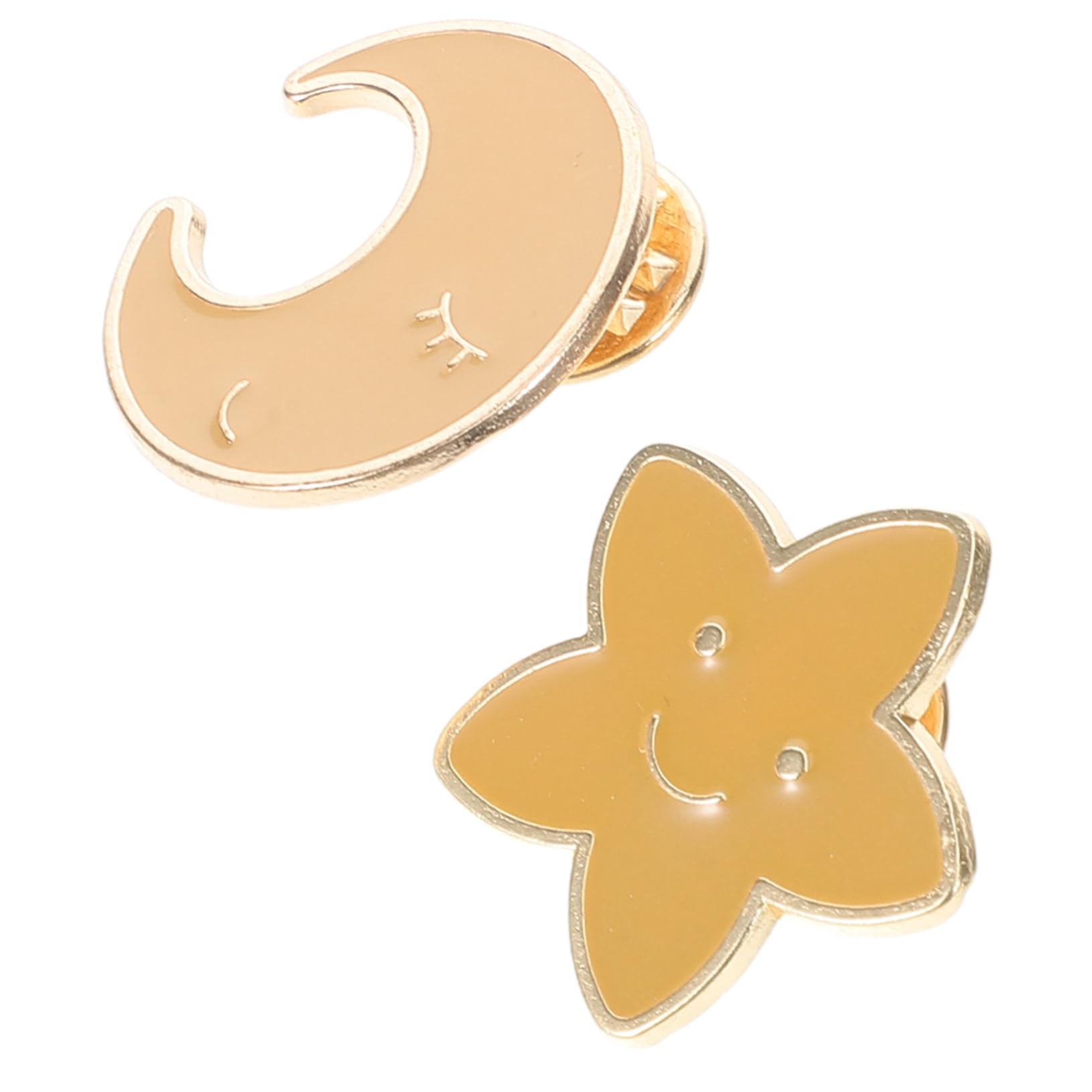 Jewelry Pentagramm für Gold Back Broschen Emaille Hut Pin Binde Tack Mondstern Brosche Metall -Lappel -Stecknadel gelbe Zinklegierung Jewelry