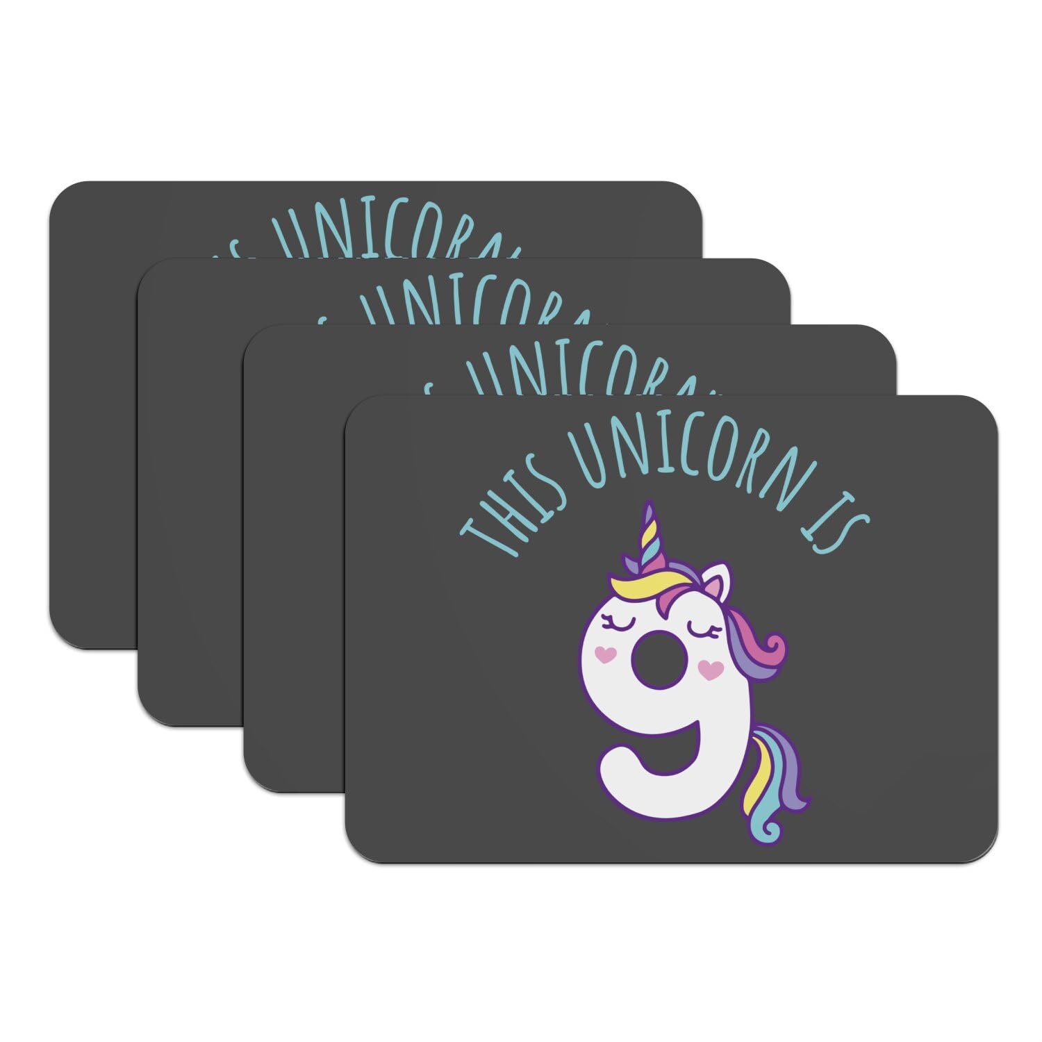 Sets de table antidérapants licorne lot de 4 dessous de assiette caoutchouc anti-rayures