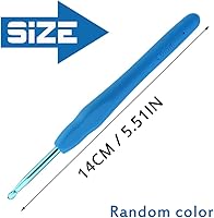 Vista 2 de Gancho de ganchillo para principiantes de 0.157 in, mango ergonómico para manos artríticas, agujas de tejer cómodas y suaves para bricolaje hecho a