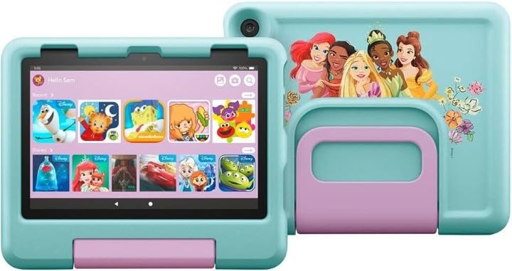 REBENUO Fire HD 8 Kids (2022) 8"" HD Tablet 32GB with Wi-Fi - Disney Princess Edition