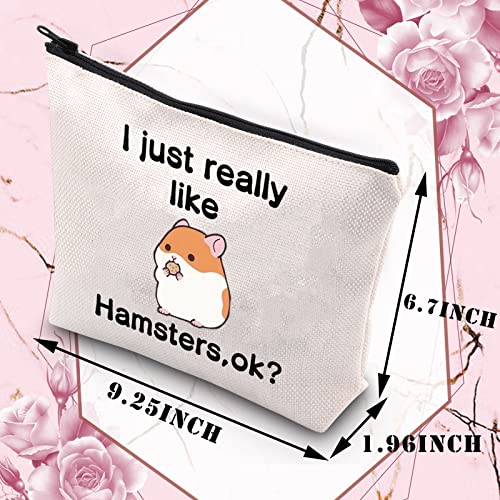 PLITI Hamster-Make-up-Tasche, Hamster-Liebhaber, Geschenk, Kosmetiktasche für Hamster, Mutter, Hamster, Besitzer, Really Like Hamstersu