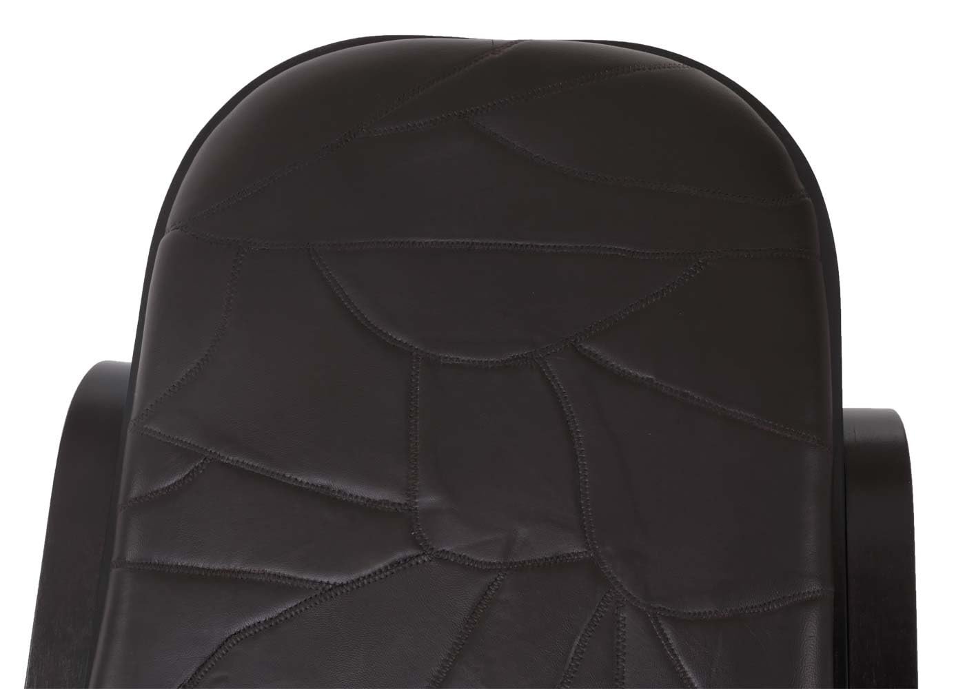 Mendler Rattan im Trend M41 - Mecedora de madera maciza con aspecto de nogal, diseño de patchwork, color marrón