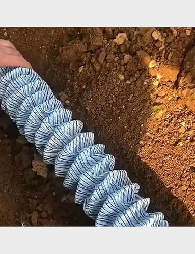Generico Tubo di drenaggio Flessibile Perforato - Tubo di drenaggio Francese Ondulato for paesaggistica, Cortile sotterraneo e di drenaggio del Giardino(8cm,42.7ft/1300cm)