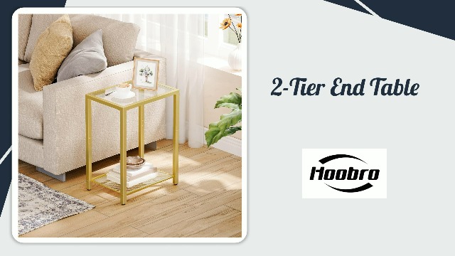 Amazon.com: HOOBRO Side Table, 2-Tier End Table, Nightstand