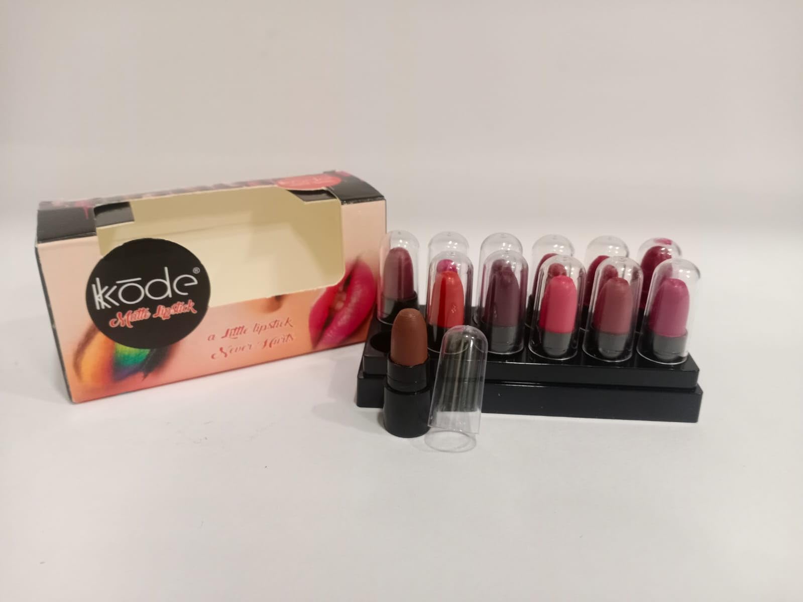 KKODE MATTE MICRO MINI LIPSTICK KIT, LIP MOISTURISING AND HYDRATING, LIGHT WEIGHT (PACK OF 12), SUITABLE FOR ALL SKIN TONES WITH VIVID COLOURS