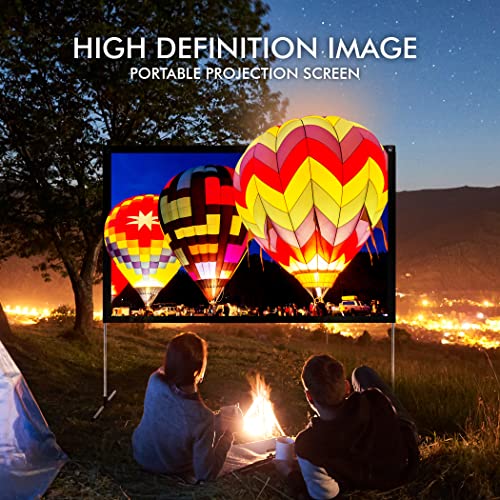 Pyle Projector Screen With Stand - 80" 16:9 Hd 4K Portable Lightweight Freestanding Foldable Indoor Outdoor Movie Projection Display With Frame For Home Theater #TOP4