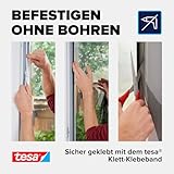 tesa INSECT STOP Klett Fliegengitter Premium für Türen - 2-tlg Insektenschutz mit Klettband, rückstandsfrei entfernbar, zuschneidbar - ohne Bohren - (2 x 65cm)120cm x 250cm - Anthrazit (Durchsichtig)