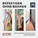tesa INSECT STOP Klett Fliegengitter Premium für Türen - 2-tlg Insektenschutz mit Klettband, rückstandsfrei entfernbar, zuschneidbar - ohne Bohren - (2 x 65cm)120cm x 250cm - Anthrazit (Durchsichtig)