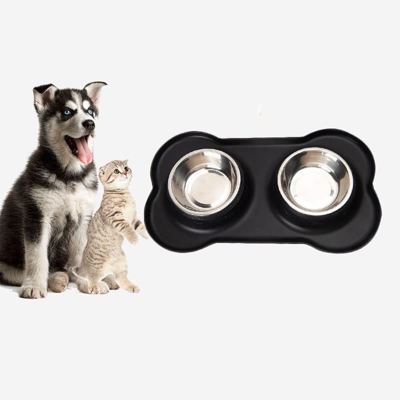 Lovegoo Dog Bowls Stainless Steel Dog Double Bowls with No-Spill and No-Skid Silicone Mat Dog Food and Water Bowl with Stand for Small Medium Dogs Cats Puppy Pet (B0B5DT8SCC) Amazon Price History, Amazon Price Tracker