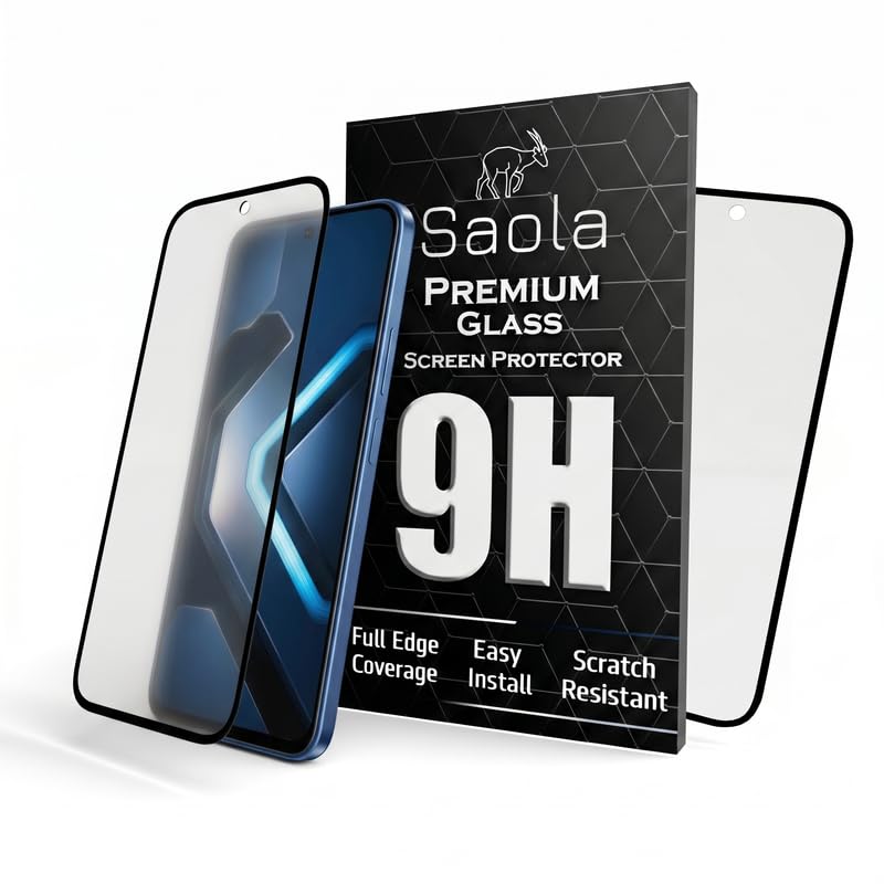 Image of Saola Anti-Glare Matte Screen Protector for Infinix GT 30 | Smooth Touch Finish, 9H Strength Glass, Full Coverage, Bubble-Free Installation Kit | Quick & Easy Application | Pack of 1