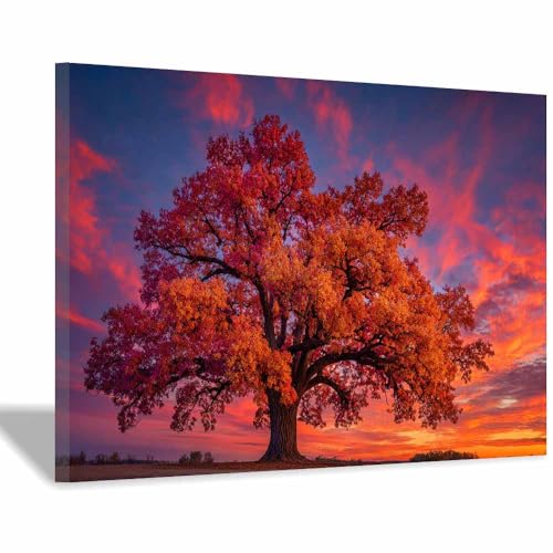 Impression sur toile Arbre de vie haut de gamme 40x60cm avec cadre intégré