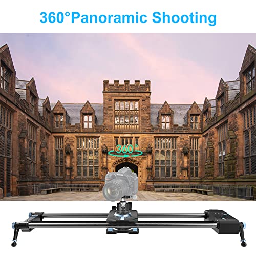 Image of GVM Motorized Camera Slider, 2-Axis 31'' Carbon Fiber Track Rail Sliders with APP Control, Timelapse Camera Dolly Supports 360Rotate Video Shooting and Stop-Motion, 16h Long Working with Batteries
