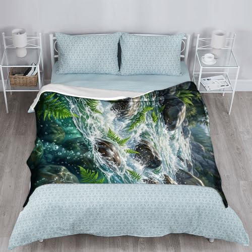 Jeté d'eau en flanelle douce et légère de grande taille bleu doux