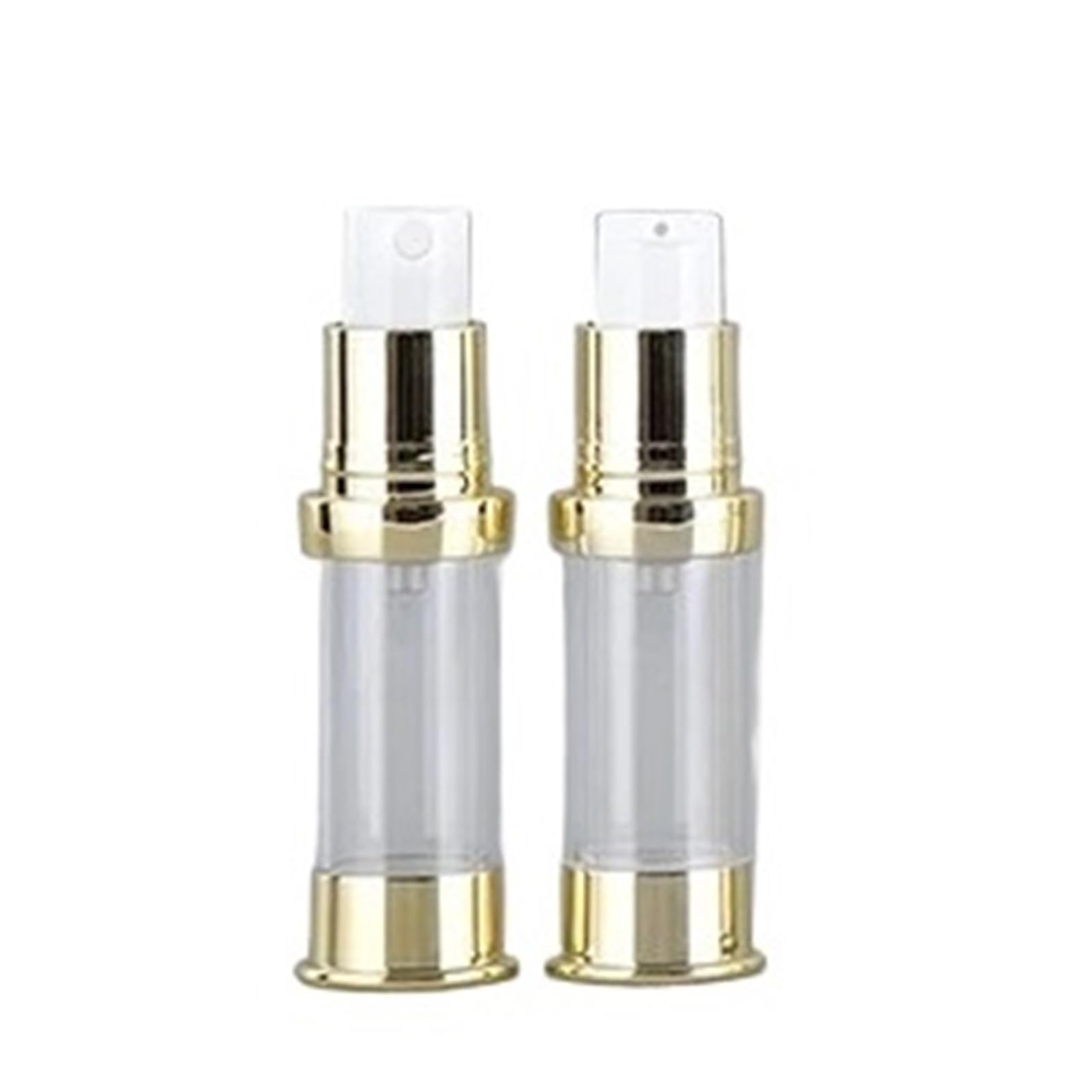SKPVPOKOYL 5ml 10ml BottleTravel Empty Portable Cosmetics Packaging Bottle(Gold with Translucent 5ml)