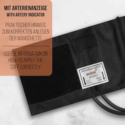 Pulox Manuelles Blutdruckmessgerät - Aneroid Sphygmomanometer zur Messung am Oberarm - Ohne...