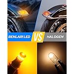 Benlari-Motorcycle-Front-Rear-Fender-Tip-Mud-Guards-Light-Smoked-Lens-Covers-with-LED-Bulbs-Compatible-for-Harley-Davidson-Electra-Glide-Road-King-Heritage-Softail