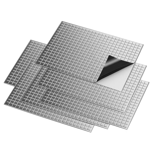 Sound Deadening Mat 10 Sheets 37x25cm Vibration Damping Pad Sound Proofing Material for Car Door Van Insulation Noise Reduction for Automotive Vehicle Interior Easy to Install Butyl Aluminum Insul