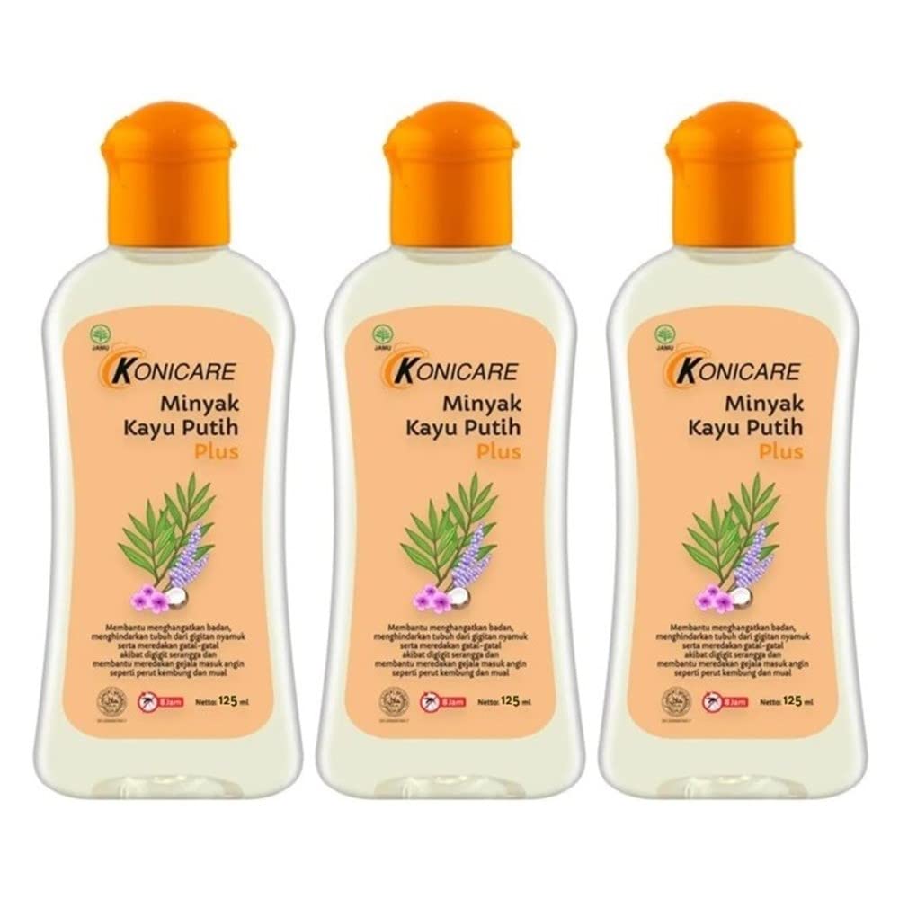 Minyak Kayu Putih Cajuput Oil Plus, 125 ml (3 bottles)