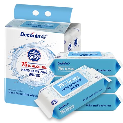 advanced large 75 alcohol hand sanitizing wipes 4 packs of 50 200 wipes - each wipe size 634 x 834