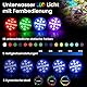 Nalezuns Unterwasser Licht,4 Stück 13 LED Poolbeleuchtung Unterwasser, LED Poollicht Beleuchtung mit RF Fernbedienung, RGB Farbwechsel Pool Dekolichter für Schwimmbad, Brunnen, Teich, Aquarium, Party