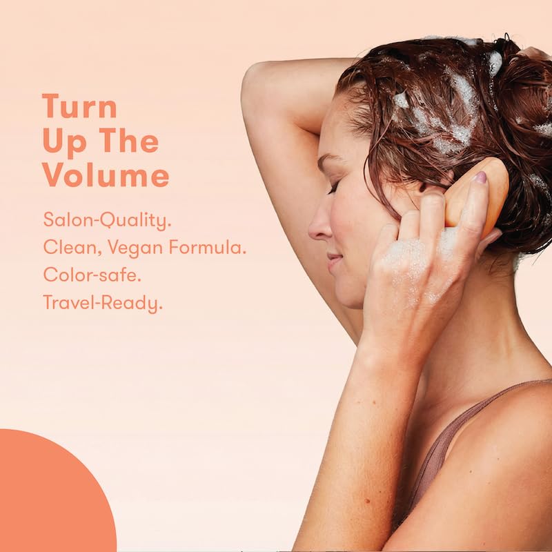 Image of HIBAR - Volumize Shampoo Bar - For Fine & Flat Hair - Add Body, Definition & Volume - With African Dates & Vitamin B5 - Plastic-Free - Soap, Paraben & Sulfate-Free - Color Safe & Vegan -1 Solid Bar