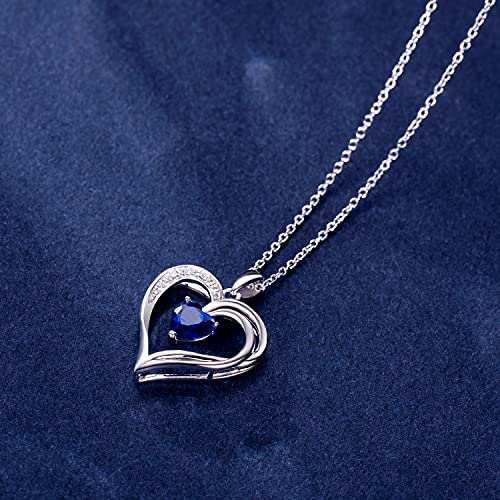 925 Sterling Silver Heart Necklace for Women Birthstone Necklace Silver Jewelry for Womens Jewelry Gifts for Women Her Mom3