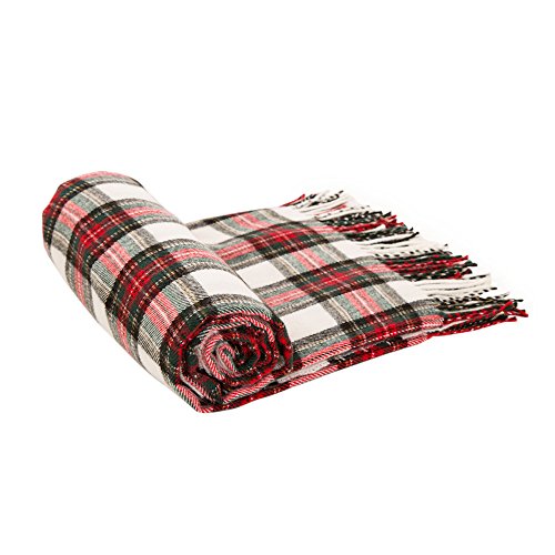 Glitzhomeplaidthrowblanketchristmastartanthrowblanketplaidblanketwithtasselsforbedcouchsofareversibleplaidthrow60x50inches  Urban Country Home Decor Glitzhome plaid throw blanket christmas tartan throw blanket plaid blanket with tassels for bed couch sofa reversible plaid throw 60 x 50 inches  urban country home decor