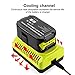Energup 18V P117 Replacement Ryobi Charger for Li-ion Ni-cad Ni-Mh Battery, for 18V MAX One Plus Battery P100 P102 P103 P105 P107 P108 1400670 for Ryobi Charger