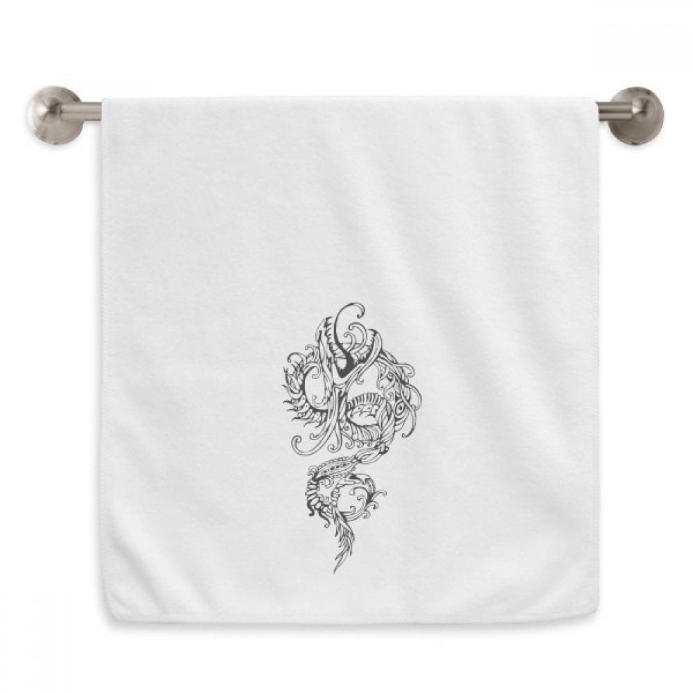 Serviette dragon chinois pour invités et rituel beauté du visage