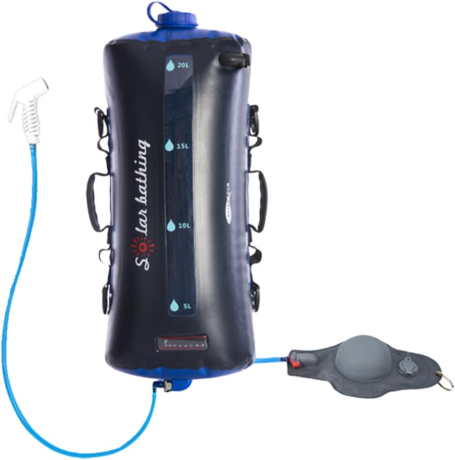 Korgaley キャンプ用シャワーバッグ キャンプ用ポータブルシャワー アウトドアキャンプ用ポータブルキャンプシャワーポンプ