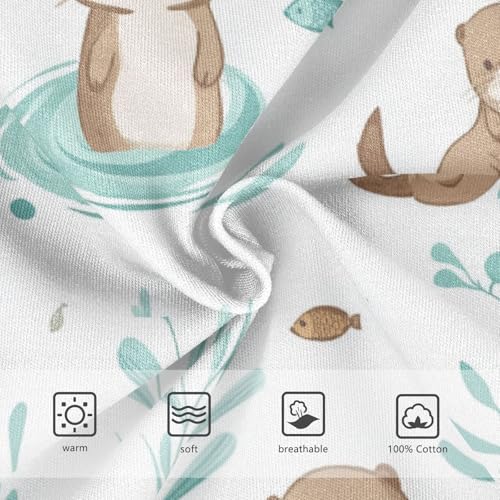 Wusikd Otters Swimming Boys' Underwear Cotton Boys Briefs Soft Toddler Underwears 2T3