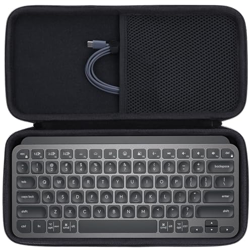 Lebakort Hard Carry Case Compatible with Logitech MX Keys Mini Minimalist Illuminated Keyboard (Graphite Case)