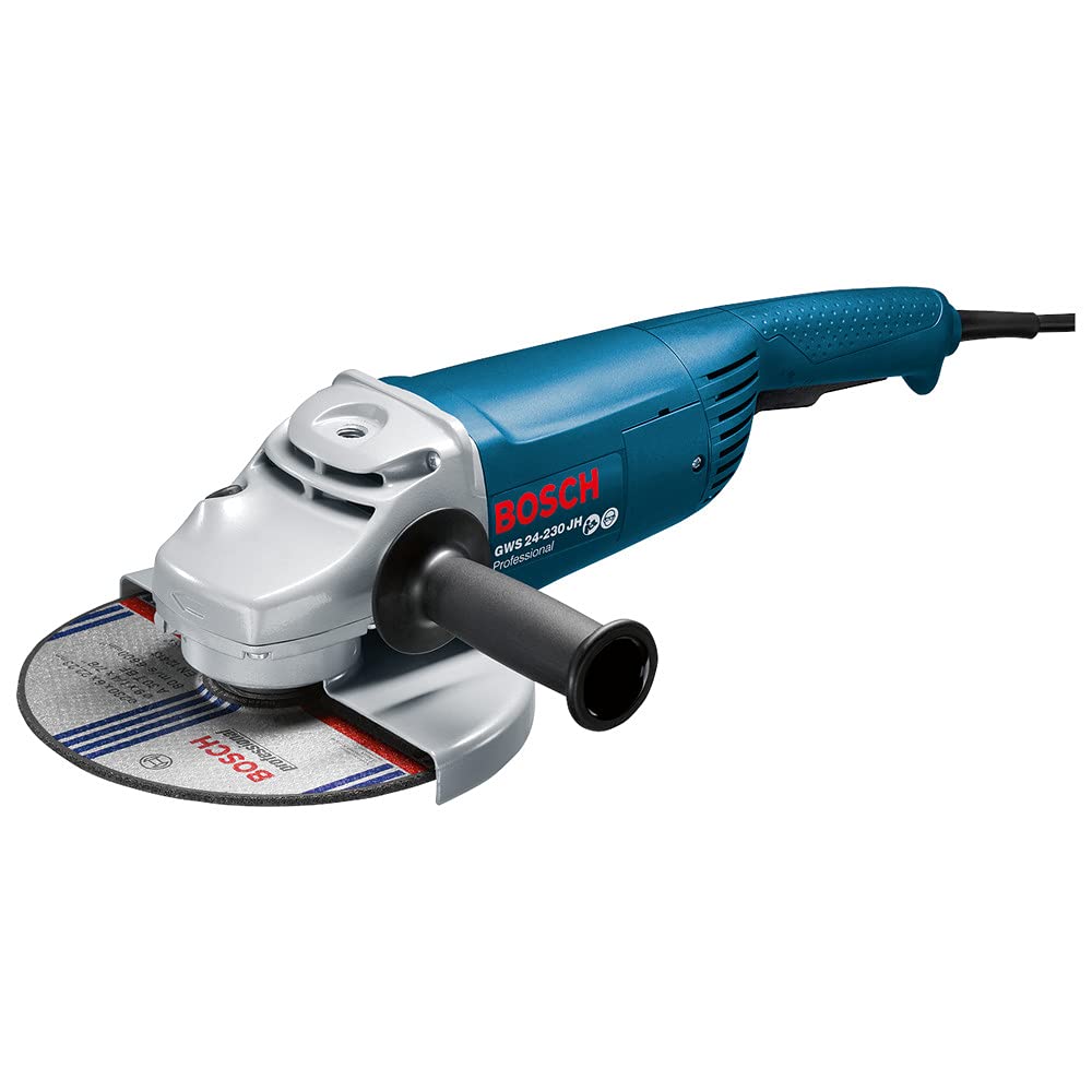 Bosch Professional GWS 24-230 JH 230 mm angle grinder (2400 W with starting current limitation, restart protection, in carton)