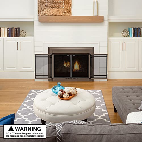 Image of UniFlame Kendall, Cabinet-Style Fireplace Doors, Oil Rubbed Bronze, Small