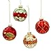 Kurt Adler 65 MM Holiday Formal Mercury Glass Balls 4 Piece Set