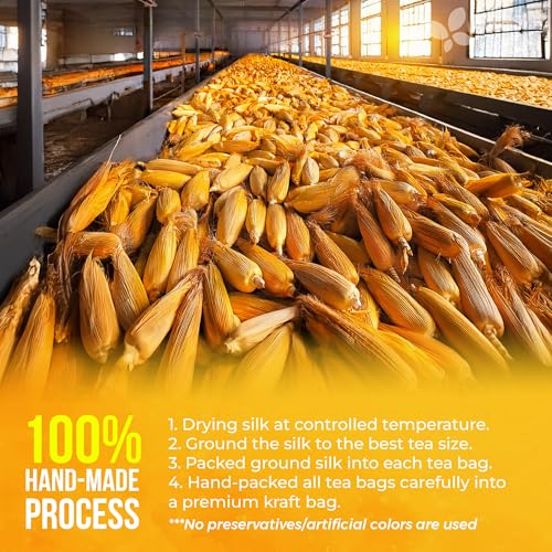 Image of FreshDrinkUS, Premium 10 Tea Bags Corn Silk Tea, 100% Natural & Pure from Corn Silk. Herbal Tea. Clean Ingredients. Made with Natural Material Tea Bags. No Sugar, No Caffeine, Vegan.