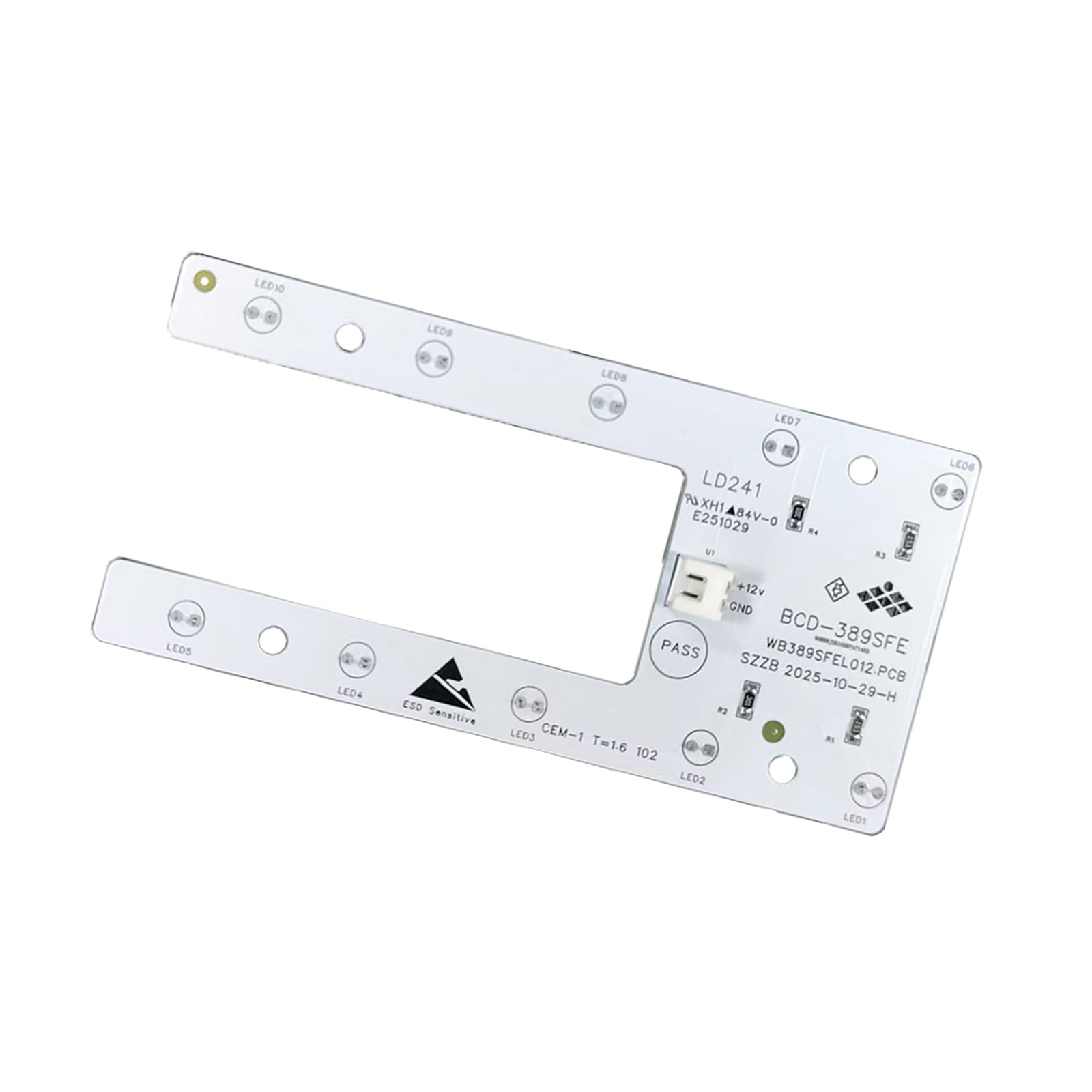 Mekalero LED Lighting Replacement Light Board Refrigerator Lighting for BCD-389SFE / BCD-390EGA Refrigerator Fridge Light
