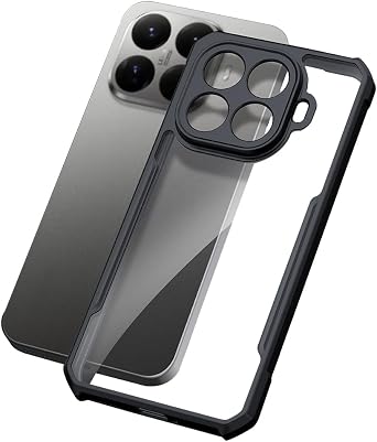 Case for Xiaomi Mi 15T Pro, Transparent Back Design Corner Airbag Protection Soft TPU Bumper Cover Shell Black