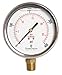DuraChoice 4" Oil Filled Pressure Gauge - Stainless Steel Case, Brass, 1/2" NPT, Lower Mount Connection, 0-400PSI