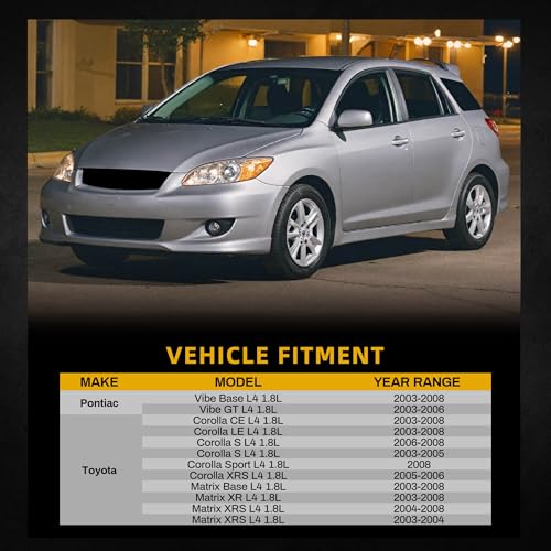 Image of DWVO Radiator Compatible with 2003 2004 2005 2006 2007 2008 Pontiac Vibe 2003-2008 Corolla Matrix 1.8L L4 CU2428