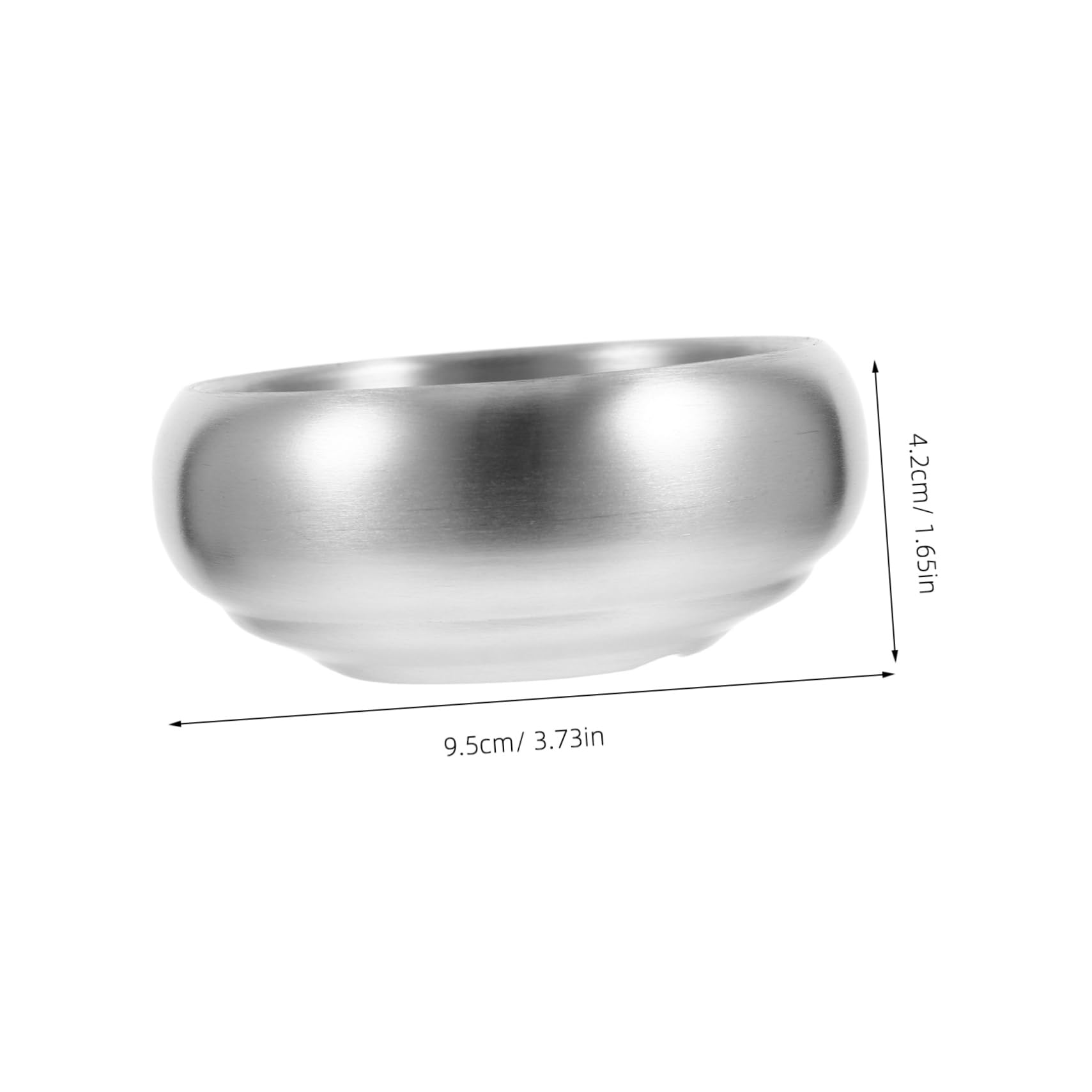 BEBEMOKO 304 Stainless Steel Bowl Set Double-layered Soup Bowl for Boys and Girls Adults for Home Restaurant