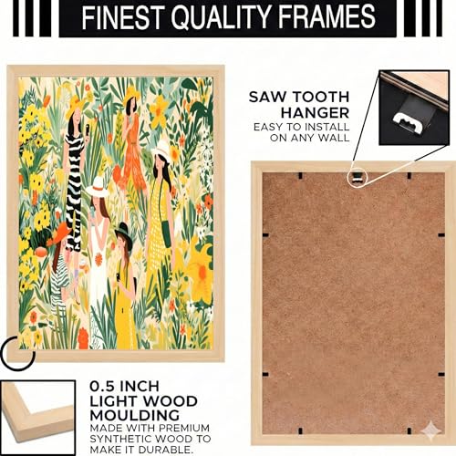 Image of BLINKART Wiliam Moris Aesthetic Modern Art Walls With Frame | Natural Wood Texture | Living Room Bedroom Office Wall Decoration | Poster Home Decor Frames Wall Bedroom | 12x8 Inches (D341)