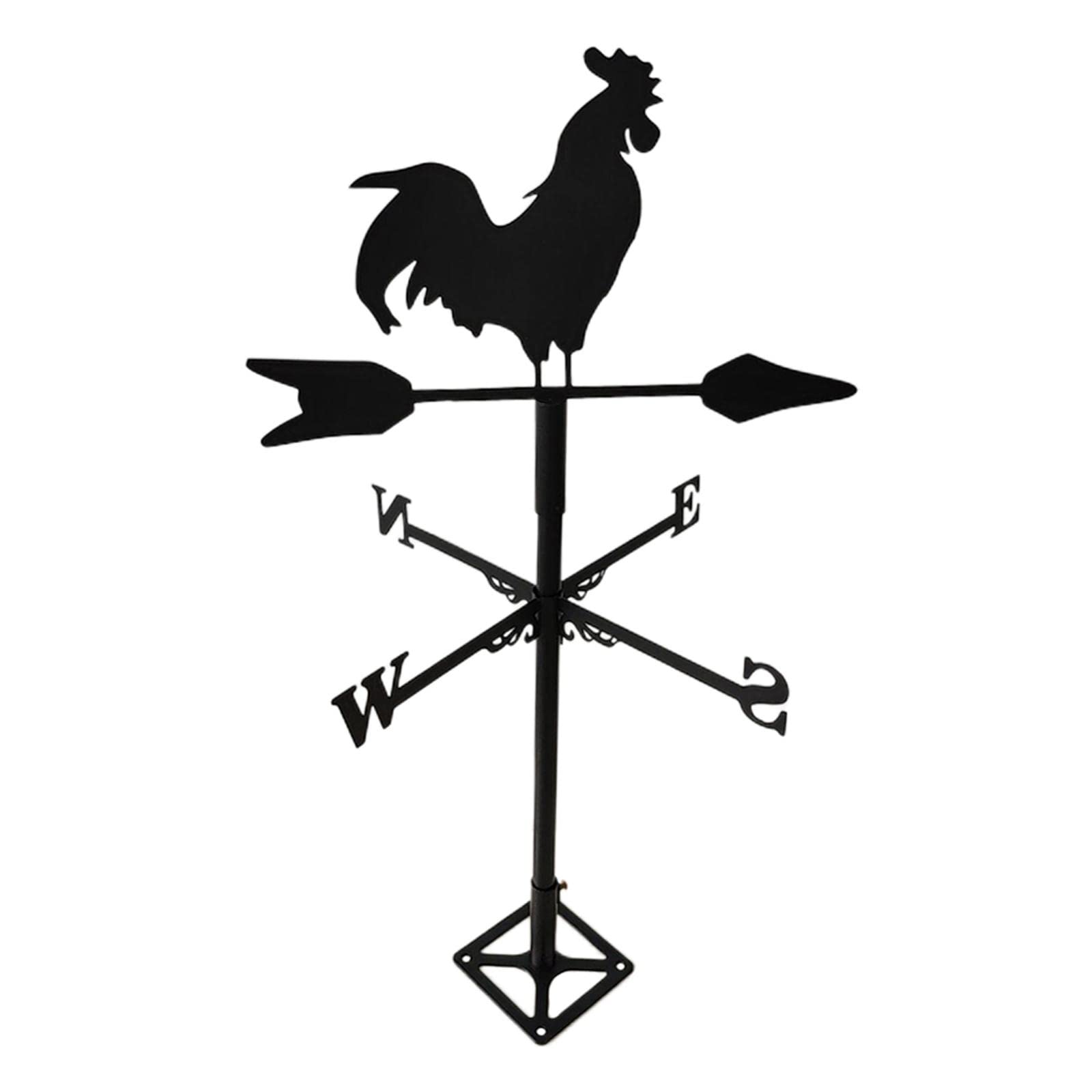 Cock Weathervane Roof Mount Wind Direction Indicator Garden Stake Decoration| Weathervanes|Home & Garden-image-22